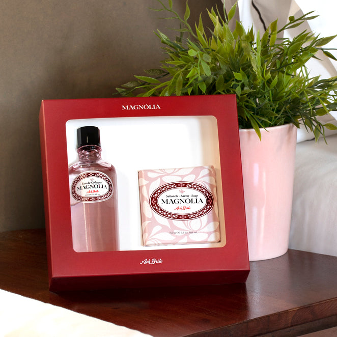 Ach Brito Magnolia Gift Box Eau De Cologne 100ml & 125g Soap By Ach Brito