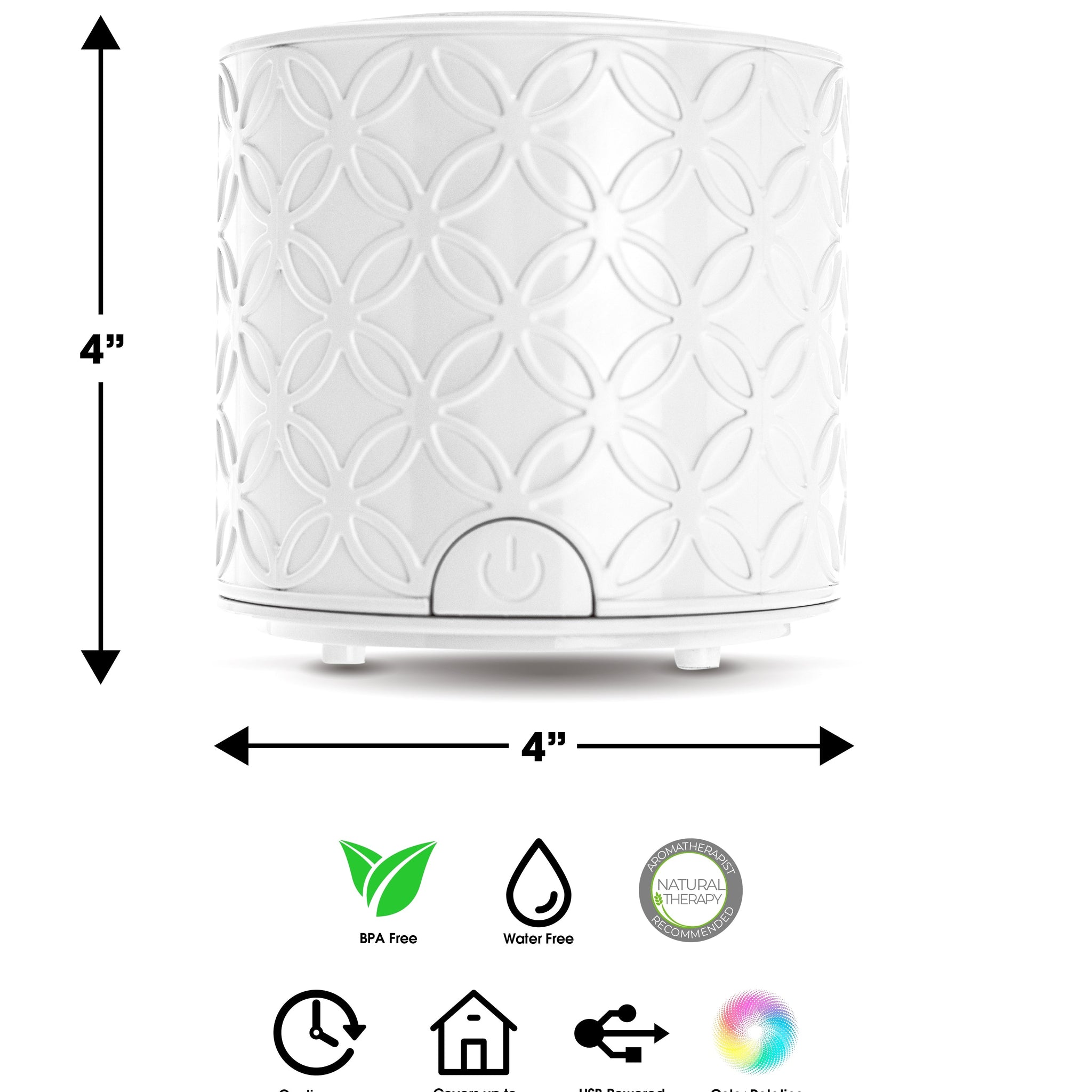 GREENAIR CORDLESS LA BRISA WHITE ESSENTIAL OIL DIFFUSER - MeMeMe Home And Beauty