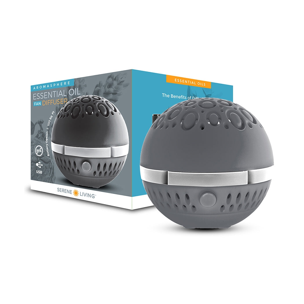 Green Air AromaSphere Grey Essential Oil Cordless Diffuser