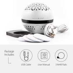 Green Air AromaSphere White Essential Oil Cordless Diffuser