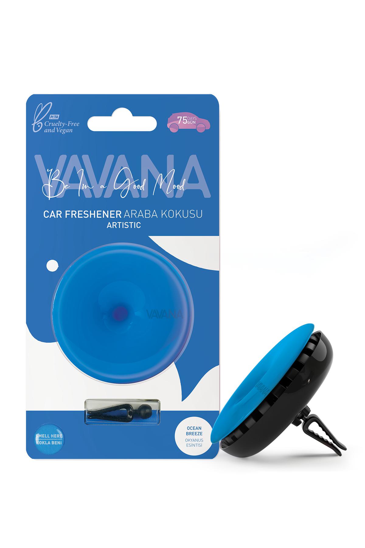 Vanana Be In A Good Mood Car Freshener Artistic Ocean Breeze Lasts 75 Days