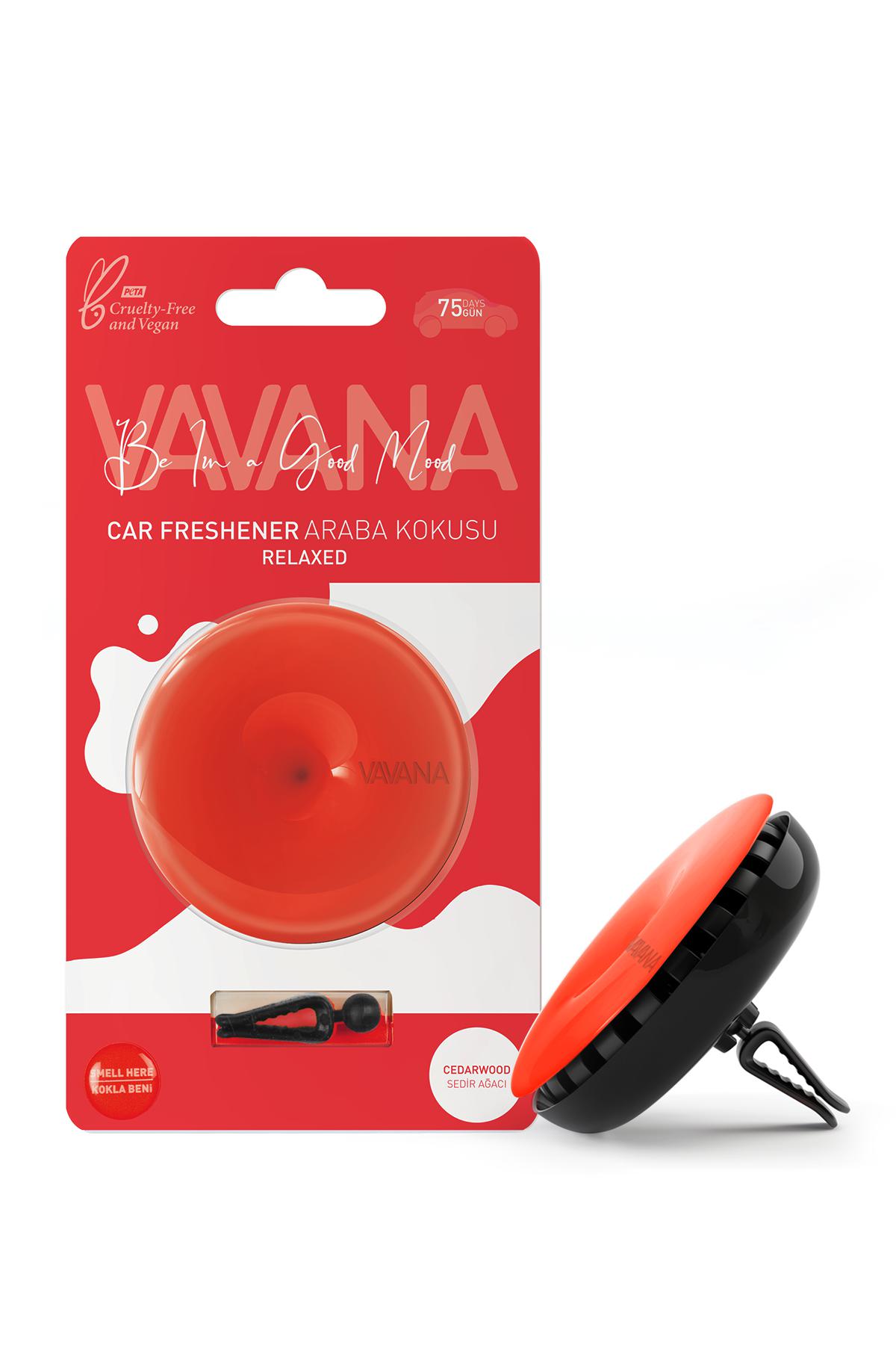 Vavana Be In A Good Mood Car Freshener Relaxed Cedarwood Lasts 75 Days