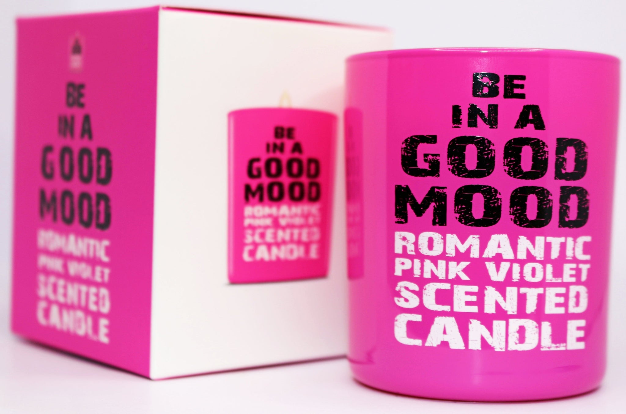Be in a Good Mood Romantic Pink Violet Scented Candle