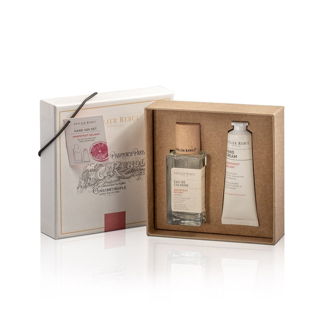 Atelier Rebul Grapefruit Delight SOS Gift Set 50ml Eau De Cologne & 30ml Hand Cream