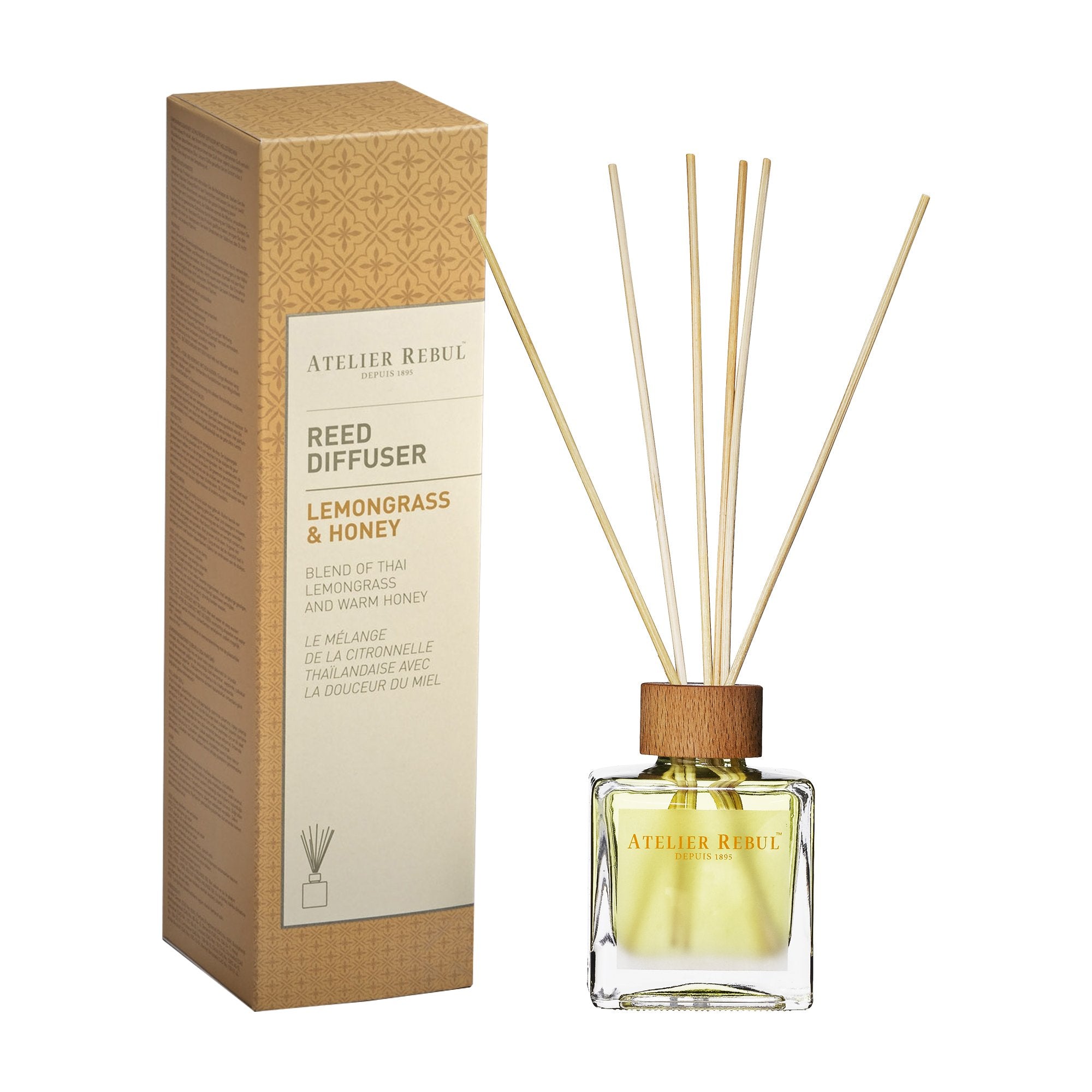 Lemongrass & Honey Fragrance Sticks 120ml | Atelier Rebul Webshop