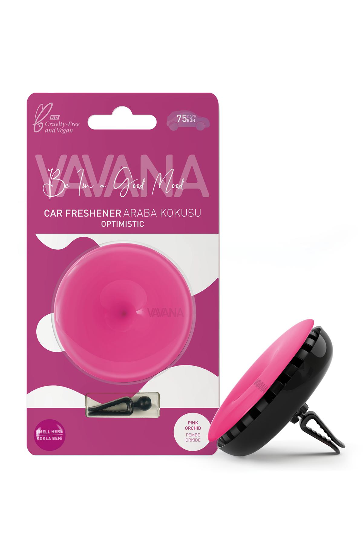 Vavana Be In A Good Mood Car Freshener Optimistic Pink Orchid Lasts 75 Days