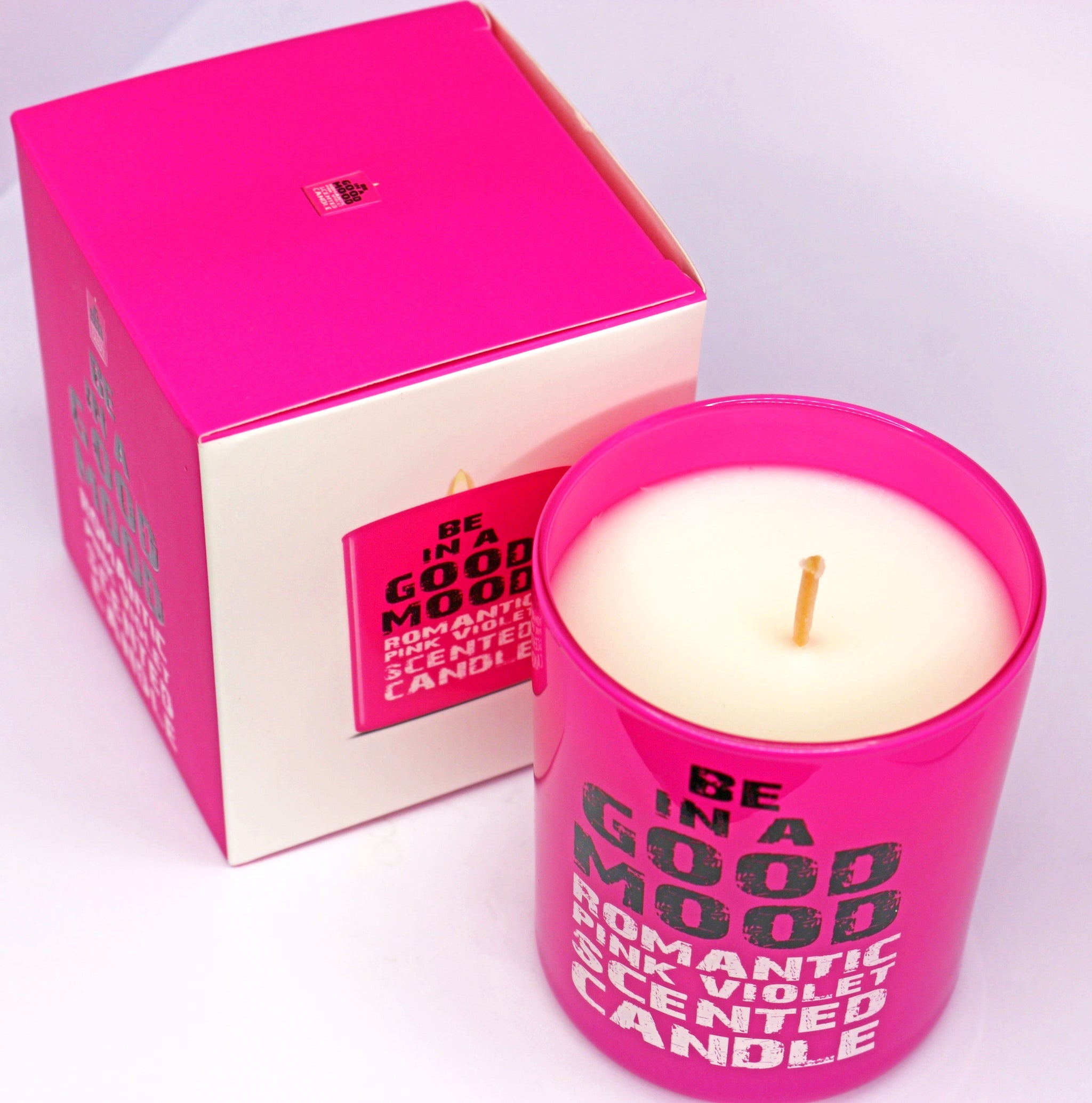 Be in a Good Mood Romantic Pink Violet Scented Candle