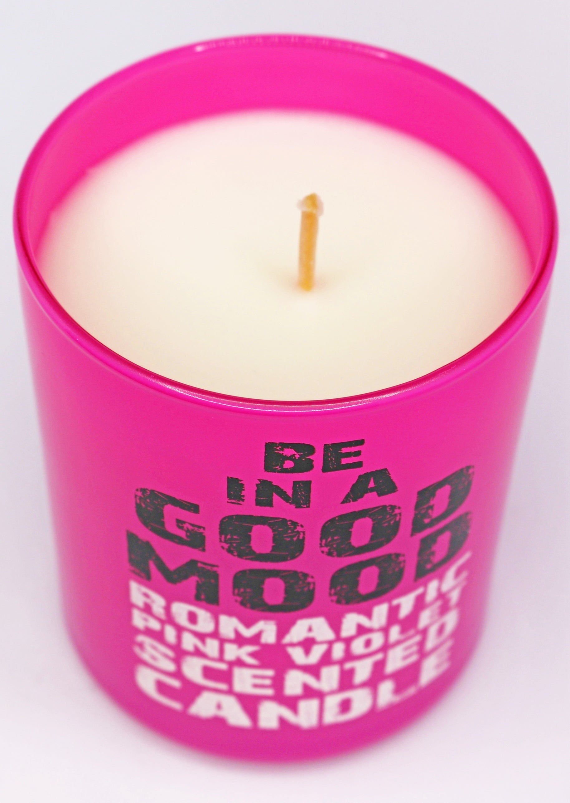 Be in a Good Mood Romantic Pink Violet Scented Candle