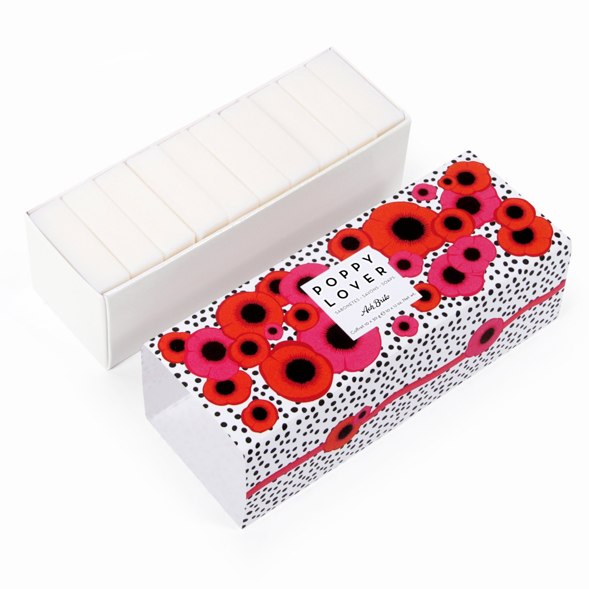 ACH BRITO POPPY LOVER SOAPS GIFT BOX 10X30g BY ACH BRITO - MeMeMe Gifts